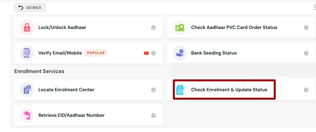 Check enrolment and update status