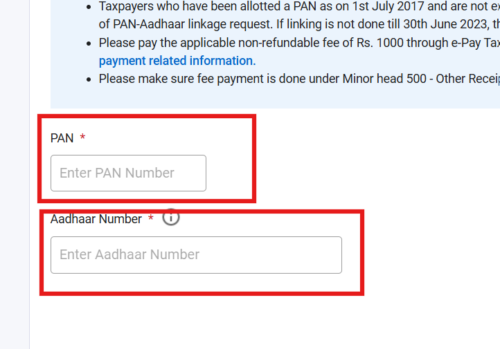 Link Aadhaar-PAN online
